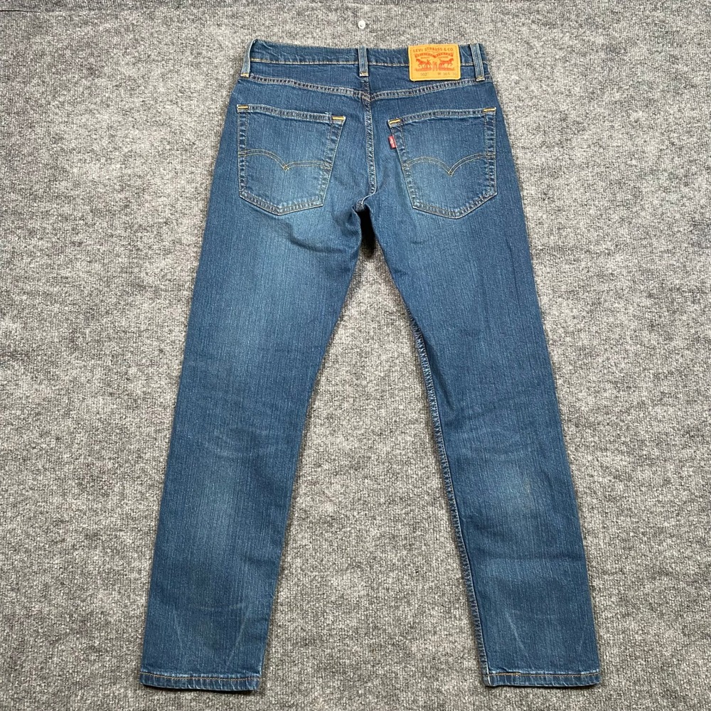 Levis 502 Taper Fit Jeans Mens 30x30 Medium Wash Blue Denim Stretch 29507-0004